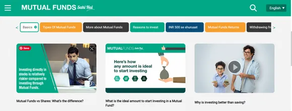 Mutual Funds Sahi Hai microsite