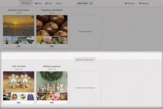 Pinterest introduces Secret Boards