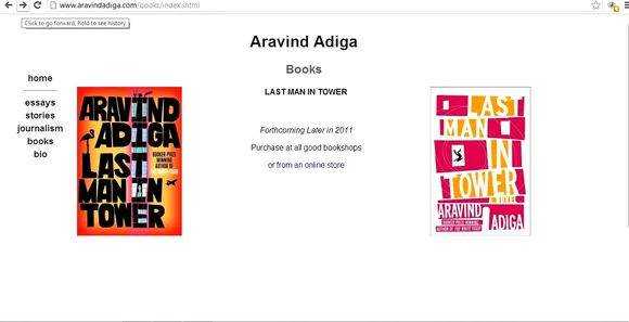 Aravind Adiga website