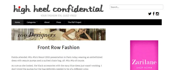 Front Row Fashion - High Heel Confidential