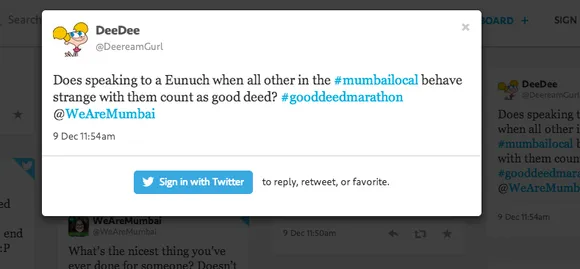#GoodDeedMarathon Tweets 
