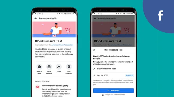 Facebook launches Preventive Health tool