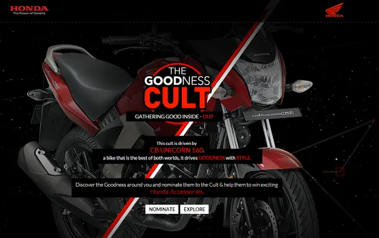 Honda CB Unicorn 160CC Engages Audience with the ‘Goodness Cult’