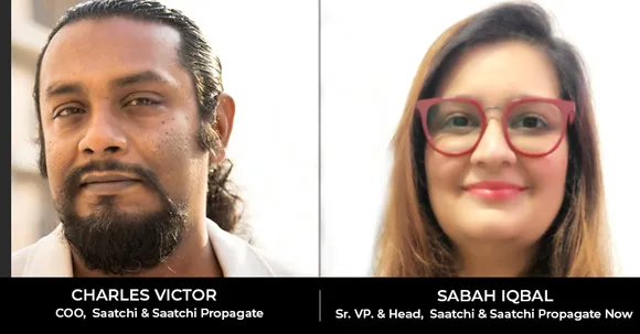 Charles Victor and Sabah Iqbal assigned leadership roles at Saatchi & Saatchi Propagate as Priya Jayaraman steps down as CEO