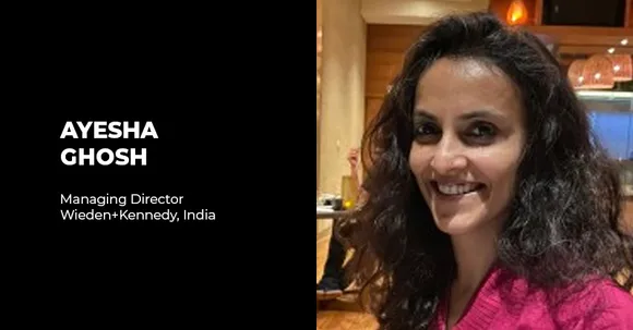 Ayesha Ghosh joins Wieden+Kennedy as Managing Director for India