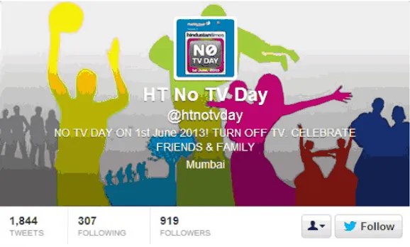 Social Media Case Study: HT No TV Day Twitter Contest