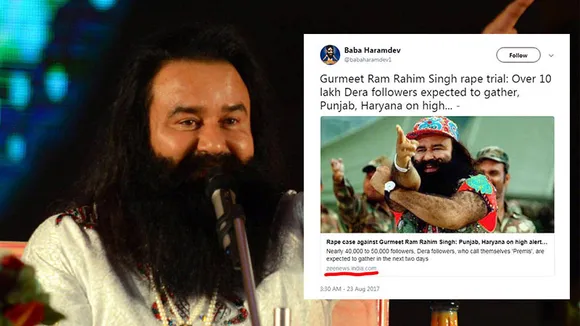 Gurmeet Ram Rahim Singh on Twitter: Organic Support or coincidental PR