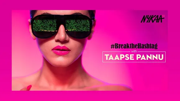 Taapse Pannu joins the Break The Hashtag campaign by Nykaa