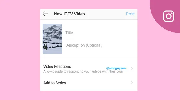 Instagram tests 'Video Reaction' option for IGTV