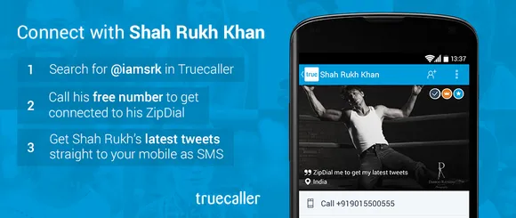 Truecaller meets Twitter , Let's you Connect with Shah Rukh Khan 