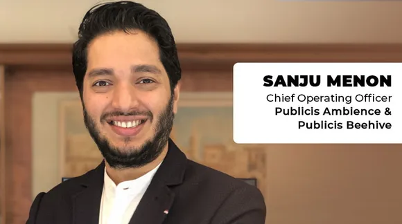 Sanju Menon appointed as COO of Publicis Ambience & Publicis Beehive