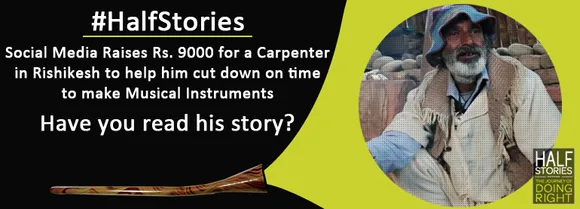 Social Media Unites To Fulfill A Carpenter’s Half Story: Collects Rs. 9,000 For him