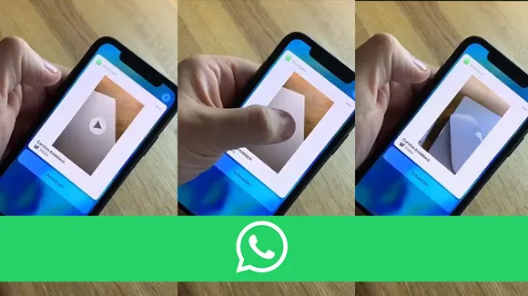 WhatsApp tests a new feature on iOS, showing a preview of a video received