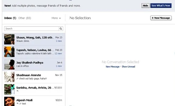 Facebook Announces New Look for Facebook Messages