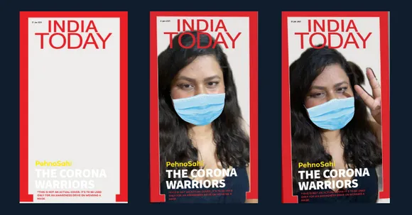 India Today turns magazine cover into AR filter for mask awareness