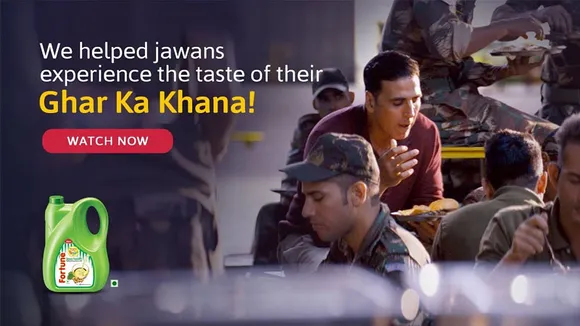 Akshay kumar cooks for soldiers in Fortune Oil's latest TVC