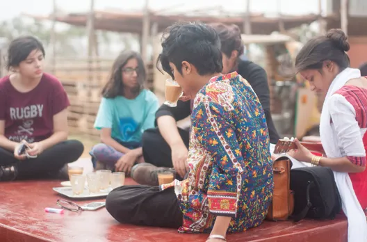 Five girls create a social landmark over a cup of tea