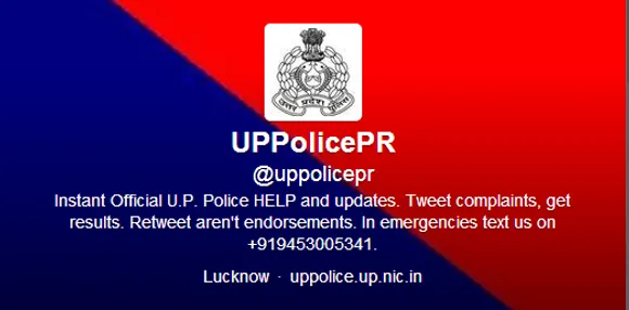 uttar pradesh police on Twitter