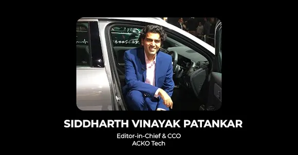 ACKO Tech appoints Siddharth Vinayak Patankar as CCO & Editor-in-Chief