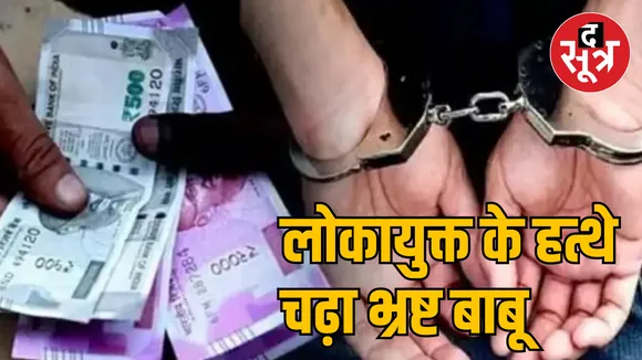 MP Katni Lokayukta action bribe taking clerk arrested