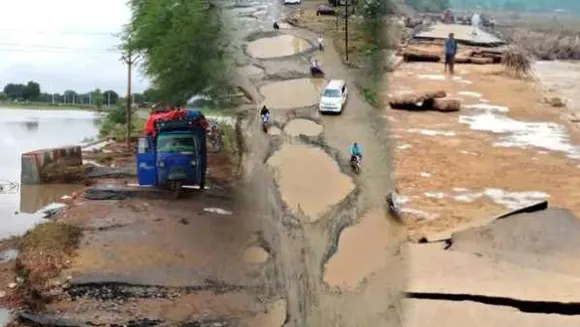 MP में बारिश से सड़कों की हालत खस्ता: 471 किलोमीटर सड़कें बर्बाद,  250 से ज्यादा पुल टूटे