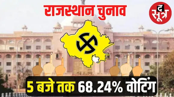 राजस्थान चुनाव में 5 बजे तक 68.24 प्रतिशत मतदान, 2 घंटे में 12.61 फीसदी की बढ़ोतरी
