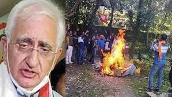 हिन्दूवादी संगठन का बवाल: नैनीताल में कांग्रेस नेता खुर्शीद के घर पर आगजनी-पत्थरबाजी
