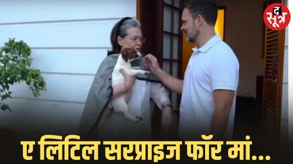राहुल ने सोनिया गांधी को ‘पपी’ गिफ्ट कर बताया परिवार का नया सदस्य, एनिमल-डे पर शेयर किया वीडियो