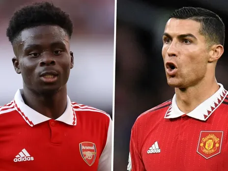Bukayo Saka and Cristiano Ronaldo