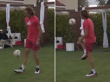 Stefanos Tsitsipas showcases surprising football prowess