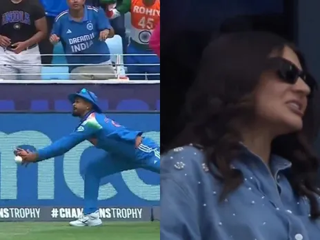 Anushka Sharma reaction on Shreyas Iyer catch drop catch