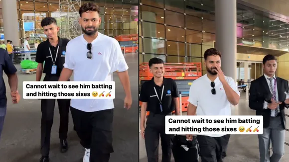 WATCH: Rishabh Pant stops at airport to pose for selfies ahead of the 2024 T20 World Cup