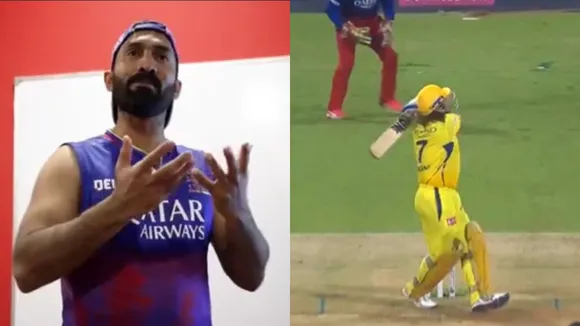 WATCH: Dinesh Karthik reveals how MS Dhoni's 'out of the stadium' six helped RCB qualify for playoffs