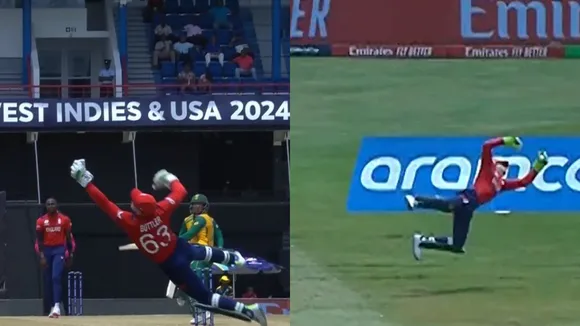 WATCH: Jos Buttler's gravity-defying catch sends in-form Quinton de Kock back to pavilion in T20 World Cup 2024 clash