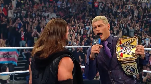 AJ Styles slaps Cody Rhodes ahead of their Championship match in Backlash 2024