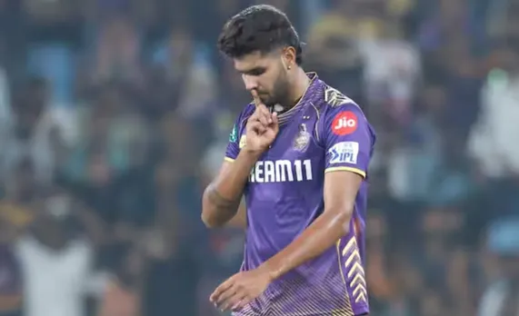 KKR pacer Harshit Rana comes up with new celebration after receiving one-match ban during IPL 2024