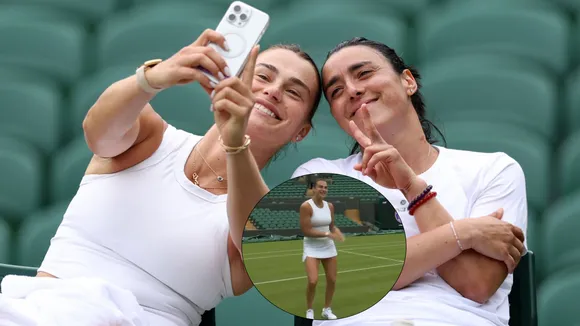 WATCH: Aryna Sabalenka and Ons Jabeur dance together during practice session ahead of Wimbledon 2024