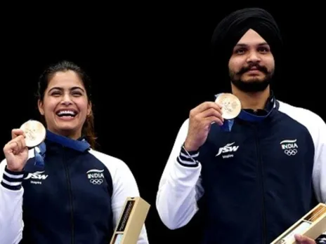 Manu Bhaker and Sarabjot Singh