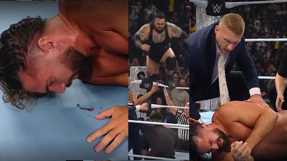 Bronson Reed brutally attacks Seth Rollins makes him bleed on WWE Raw