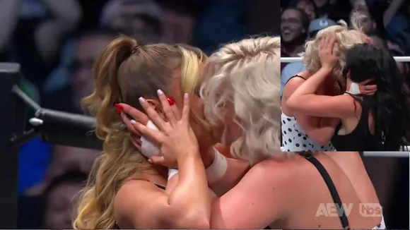 WATCH: Toni Storm kisses Harley Cameron and distracts Saraya on AEW Dynamite