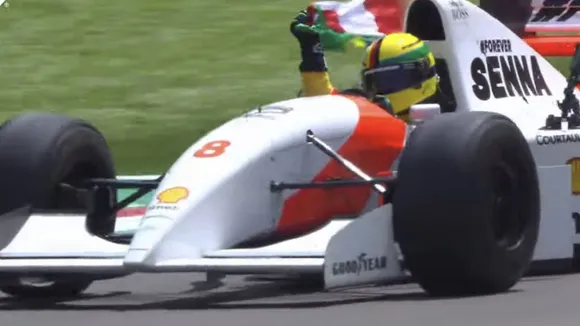 WATCH: Sebastian Vettel pays tribute to Ayrton Senna and Roland Ratzenberger at Imola with iconic 'donuts'
