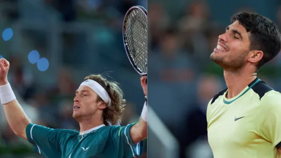 Madrid Open: Andrey Rublev destroys Carlos Alcaraz three peat chances by defeating him in the quarter finals in Madrid