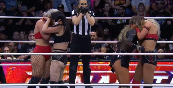 Timeless Toni Storm and Mariah May claim win against Saraya and Harley Cameron, only to be taken out by Serena Deeb