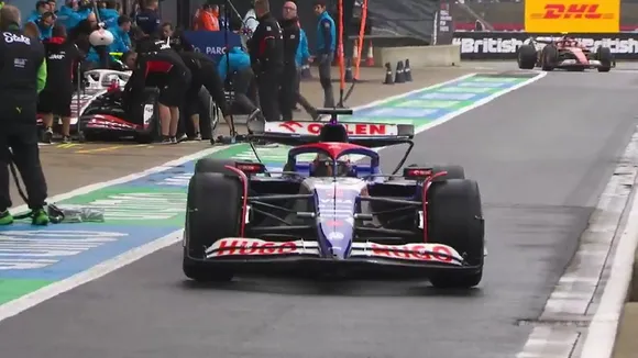 WATCH: Daniel Ricciardo's bizarre maneuver during FP3 in Silverstone lands him in trouble