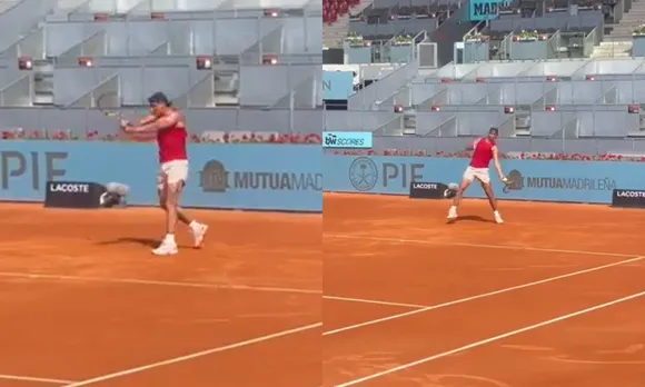 WATCH: Rafael Nadal starts practicing ahead of Madrid Masters 1000