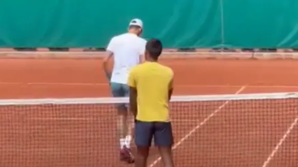 WATCH: Sumit Nagal's practice session with world number 1 Novak Djokovic in Geneva