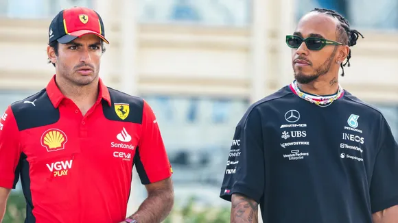 WATCH: Lewis Hamilton's narrow overtake leaves Carlos Sainz fuming during Spanish Grand Prix