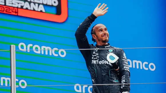 WATCH: Verstappen, Norris drench Lewis Hamilton in champagne after winning Spanish GP 2024