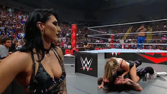 WATCH: Rhea Ripley stops Liv Morgan from dominating Dirty Dom as Jey Uso claims win on WWE Raw