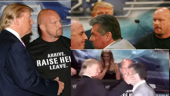 WATCH: Old funny video of Donald Trump slapping Vince McMahon in presence of Stone Cold Steve Austin, John Cena and others goes viral